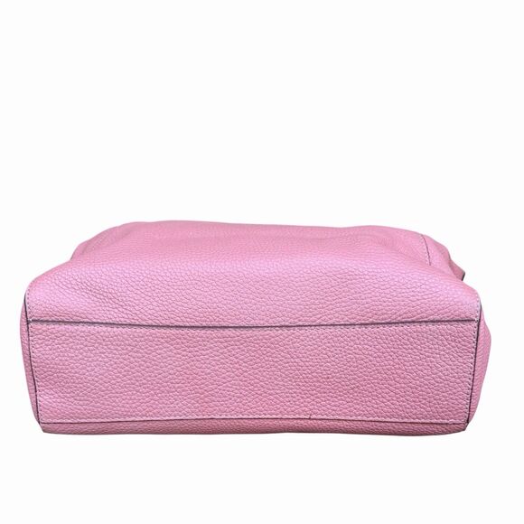 COACH Kelsey Pink Pebbled Leather 2 Way Handle Satchel Bag w/ Tags Daisy Lining - Picture 4 of 9